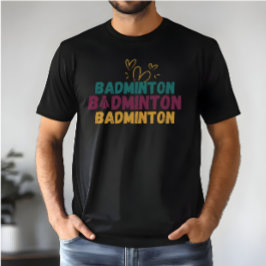 Badminton Lover - Niedliche Shuttlecock & Hearts T-Shirt