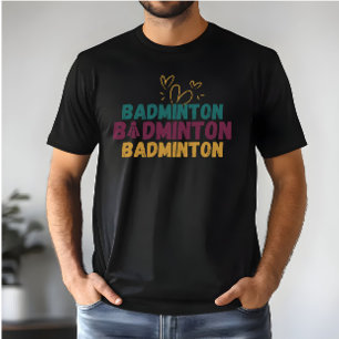 Badminton Lover - Niedliche Shuttlecock & Hearts T-Shirt