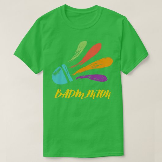 Badminton Lover Shuttlecock T T-Shirt (Design vorne)