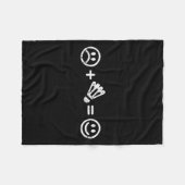 Badminton macht glücklichen lustigen Shuttle Badmi Fleecedecke (Vorderseite (Horizontal))