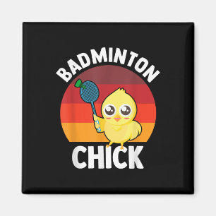 Badminton Mädchen Badminton Spieler Shuttle Sport  Magnet