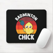 Badminton Mädchen Badminton Spieler Shuttle Sporta Mousepad (Mit Mouse)