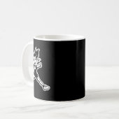Badminton Mädchen Comic Shuttle Spieler Kaffeetasse (Vorderseite Links)