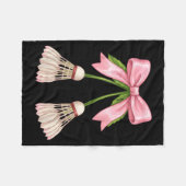 Badminton Mädchen Frauen Kokette Rosa Bogen Badmin Fleecedecke (Vorderseite (Horizontal))