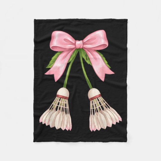 Badminton Mädchen Frauen Kokette Rosa Bogen Badmin Fleecedecke (Vorderseite)