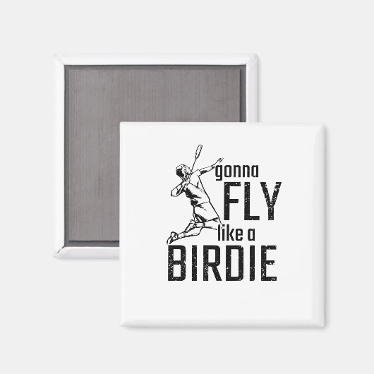 Badminton Magnet (Vorderseite/Rückseite)