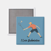 Badminton Magnet (Vorderseite/Rückseite)