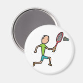 Badminton Magnet (Vorderseite/Rückseite)