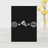 Badminton Makes Happy Funny Shuttle Badminton Play Karte (Gelbe Blume)