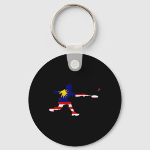 Badminton Malaysische Flagge Schläger Federball Mä Schlüsselanhänger