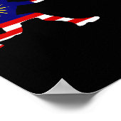 Badminton Malaysischer Flagge Schläger Federball M Poster (Ecke)