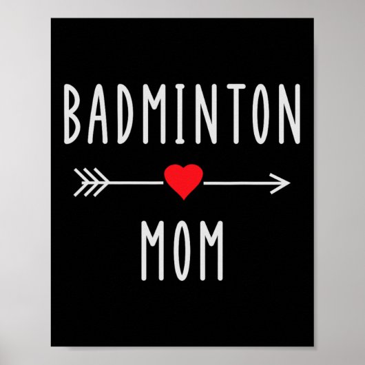 Badminton Mama Badminton Player Mama Gift Funny Ba Poster (Vorne)