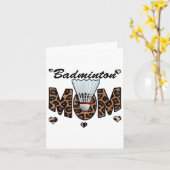 Badminton Mama Leopard Funny Badminton Mama Mütter Karte (Gelbe Blume)