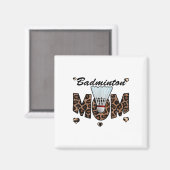 Badminton-Mama Leopard Lustige Badminton-Mama Mütt Magnet (Vorderseite/Rückseite)