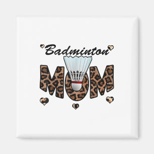 Badminton-Mama Leopard Lustige Badminton-Mama Mütt Magnet