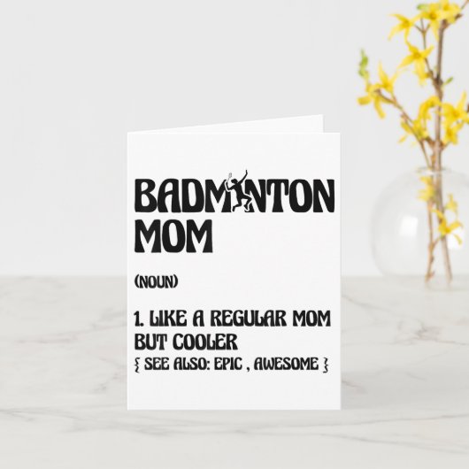 Badminton Mama Player Shuttle Karte (Gelbe Blume)