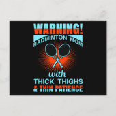 Badminton-Mama Postkarte (Vorderseite)