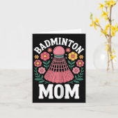 Badminton Mama Shuttle Funny Badminton Karte (Gelbe Blume)