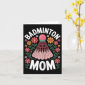 Badminton Mama Shuttle Funny Badminton Karte (Gelbe Blume)