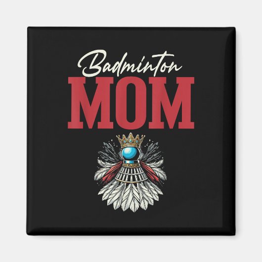 Badminton-Mama-Shuttle-Schläger Magnet (Vorne)