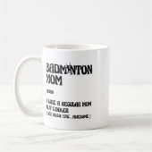 Badminton-Mama-Spieler-Shuttle  Kaffeetasse (Links)