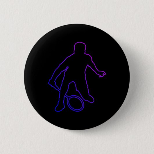 Badminton Männer Badminton Spieler Federball Button (Vorderseite)