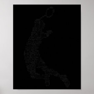Badminton Männer Frauen Badmintonspieler  Poster