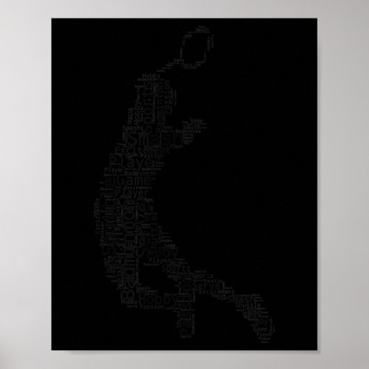 Badminton Männer Frauen Badmintonspieler Poster (Vorne)