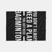 Badminton Männer Frauen Kinder Lustig  Fleecedecke (Vorderseite (Horizontal))