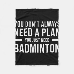 Badminton Männer Frauen Kinder Lustig Fleecedecke