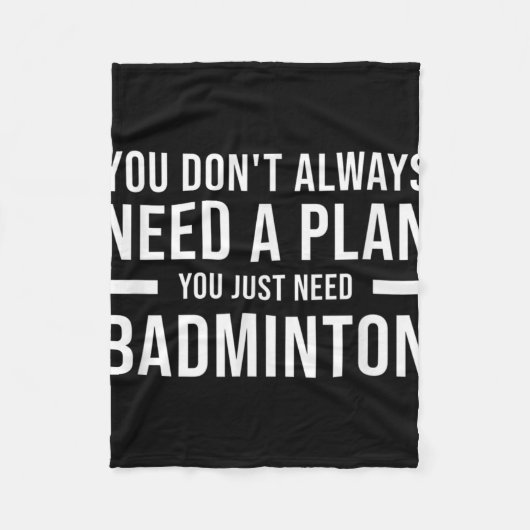 Badminton Männer Frauen Kinder Lustig  Fleecedecke (Vorderseite)