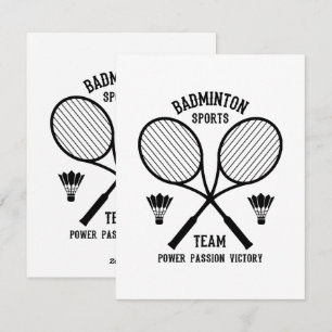 Badminton-Mannschaft Feiertagskarte