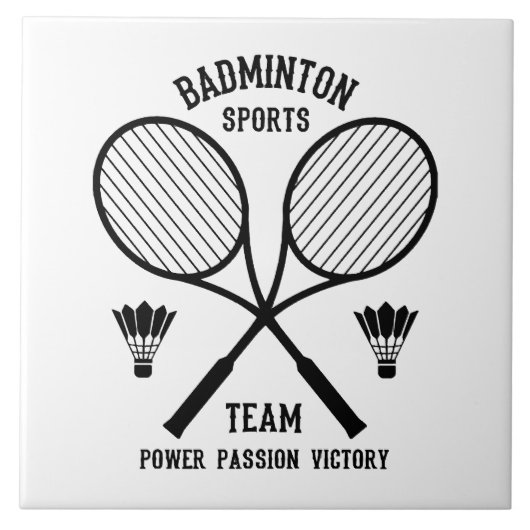 Badminton-Mannschaft Fliese (Vorderseite)