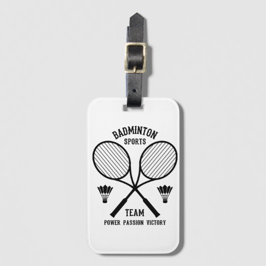 Badminton-Mannschaft Gepäckanhänger (Vorderseite Vertikal)