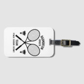 Badminton-Mannschaft Gepäckanhänger (Vorderseite (Horizontal))