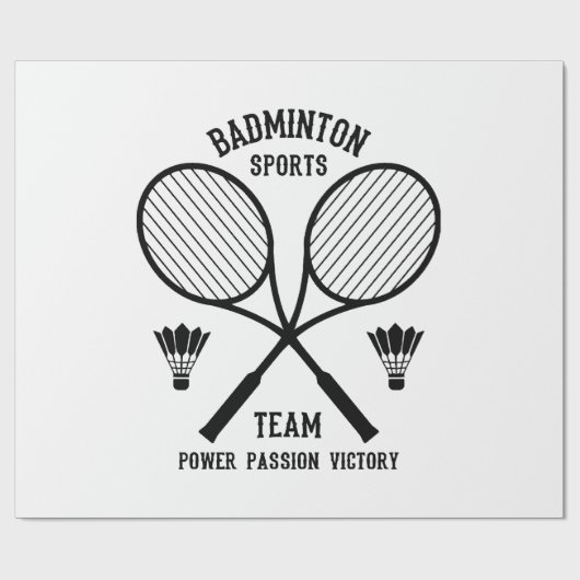 Badminton-Mannschaft Geschenkpapier (Flach)