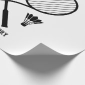 Badminton-Mannschaft Geschenkpapier (Ecke)