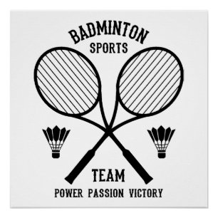 Badminton-Mannschaft Poster