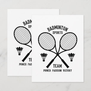 Badminton-Mannschaft RSVP Karte
