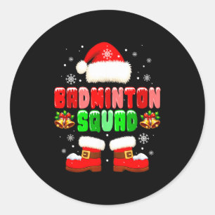 Badminton-Mannschaftskostüm Weihnachten Spieler Te Runder Aufkleber