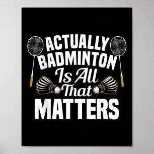 Badminton-Mannschaftsspiel S Federball Badmintonsp Poster