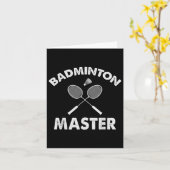 Badminton Master Funny Badminton Player Shuttle Ra Karte (Gelbe Blume)