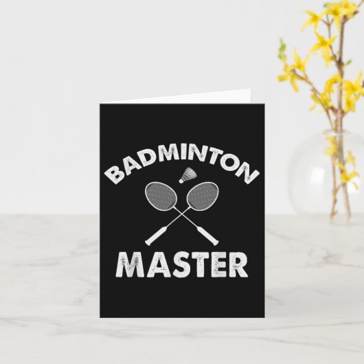Badminton Master Funny Badminton Player Shuttle Ra Karte (Gelbe Blume)