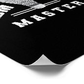 Badminton Master Shuttle Birdie Badminton Poster (Ecke)
