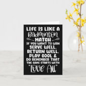 Badminton Match Sport Player Racket Shuttle Games Karte (Gelbe Blume)