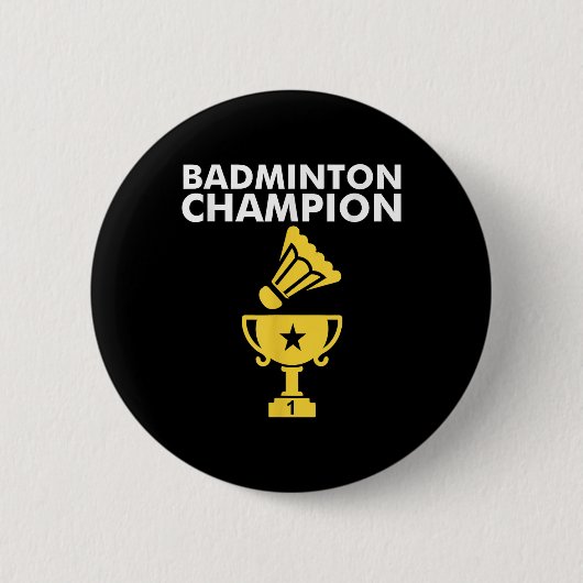 Badminton-Meister Birdie Button (Vorderseite)