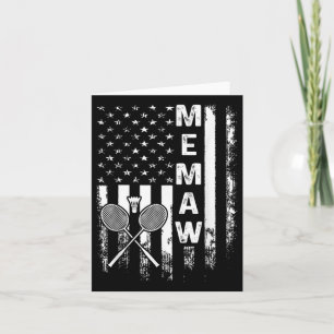 Badminton Memaw American Flag Vintage Weihnachten Karte