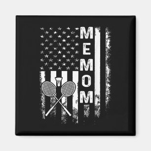 Badminton Memom Amerikanische Flagge Vintage Weihn Magnet