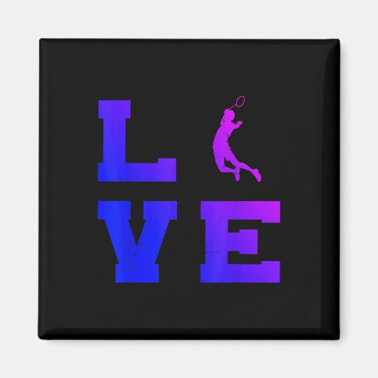 Badminton Mens Womens Badminton Player Shuttle Magnet (Vorne)
