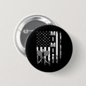 Badminton Mimi Amerikanische Flagge Vintage Weihna Button (Vorne & Hinten)